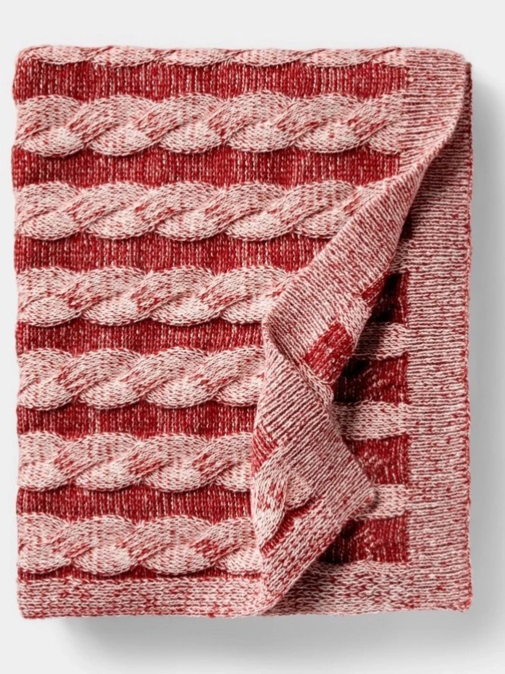 Threshold™ designed with Studio McGee Twisted Cable Throw Blanket 50”x60” Burgun